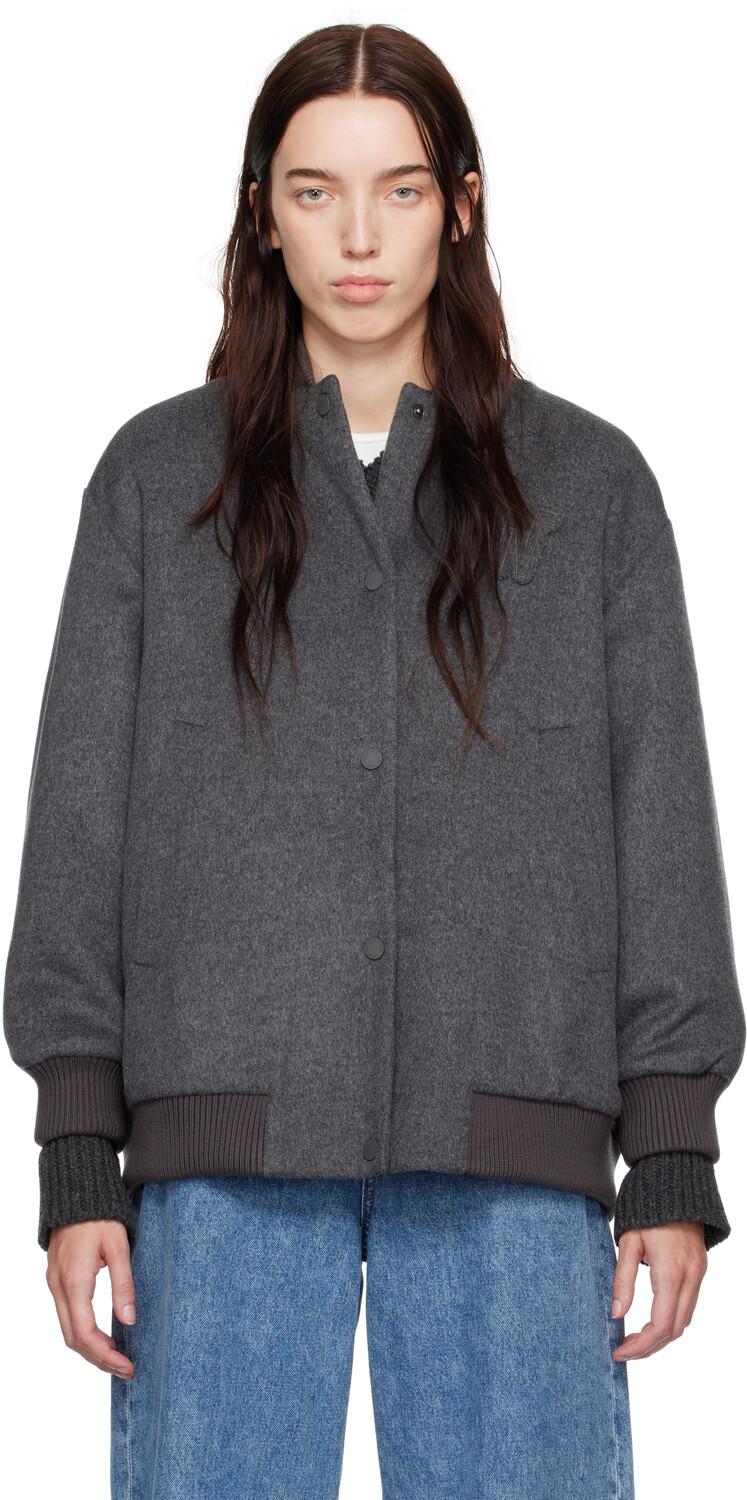 

Серая куртка-бомбер Adorni Weekend Max Mara