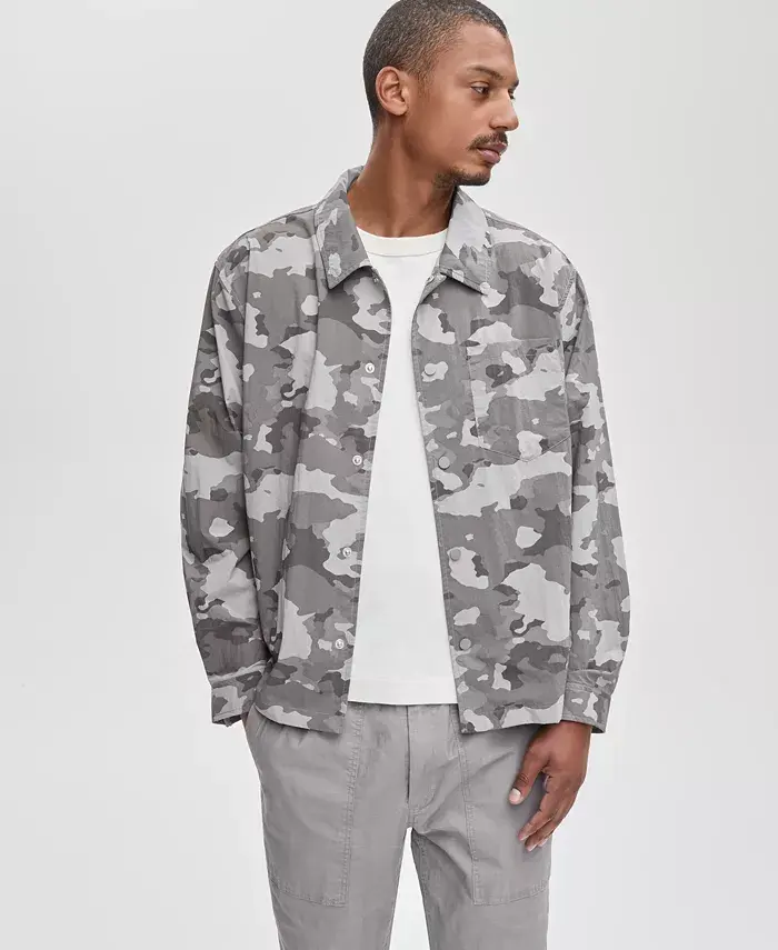 

Мужская свободная куртка с камуфляжным принтом для вечеринок Mode Of One, серый