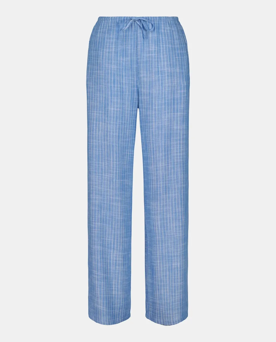 

Широкие женские брюки со льном Easy Wear, синий