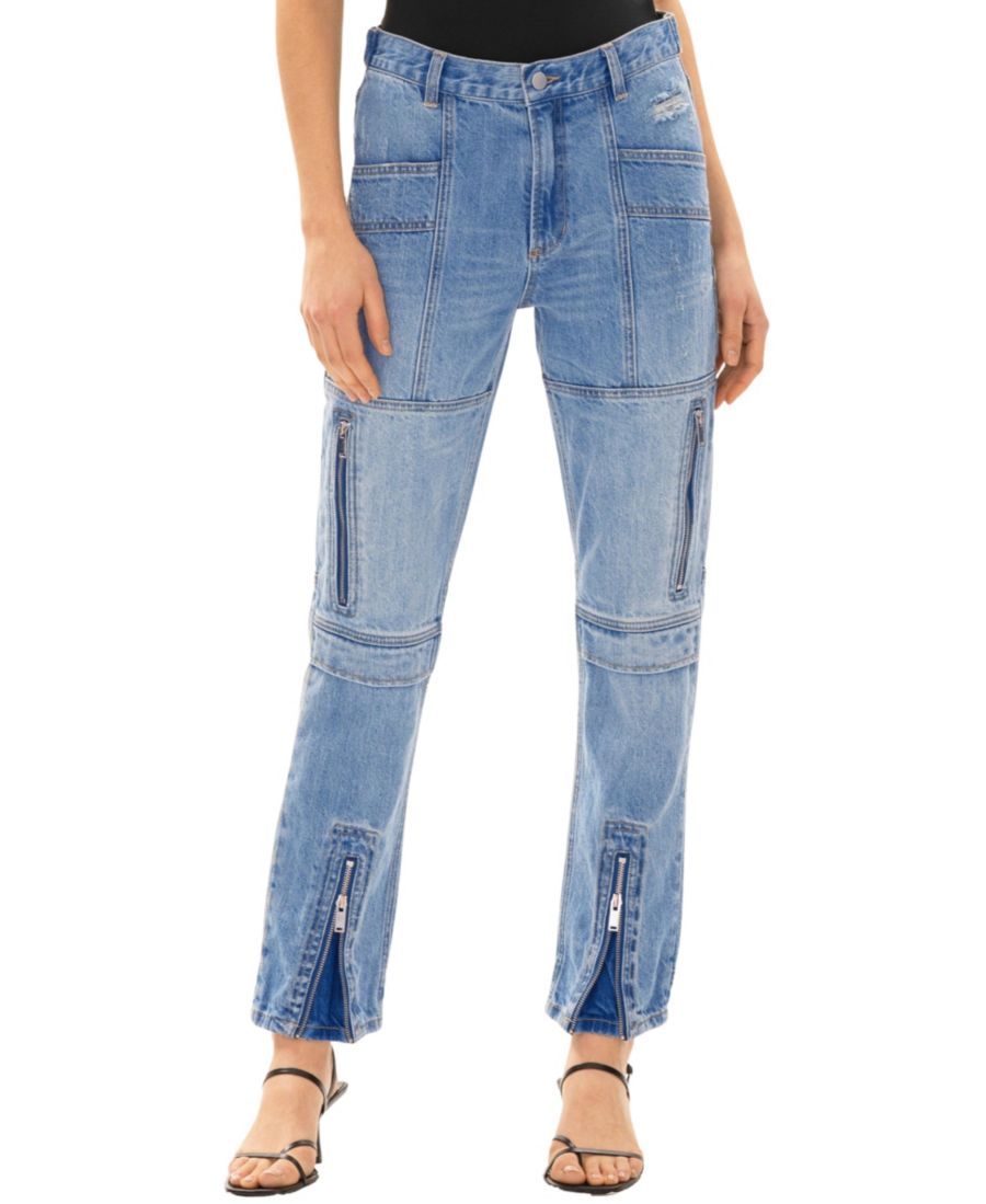 

Женские джинсы с высокой посадкой в стиле милитари Blue Revival, Medium blue