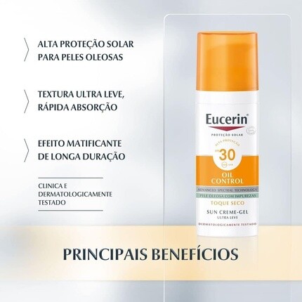 Солнцезащитный гель-крем для контроля жирности Dry Touch Spf30 50мл, Eucerin — фото 3