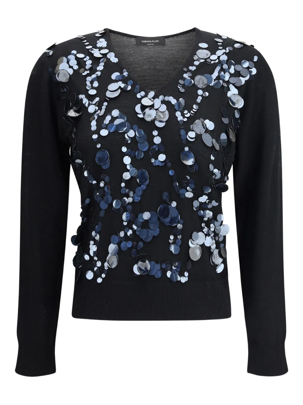 

Свитер с пайетками Fabiana Filippi, черный