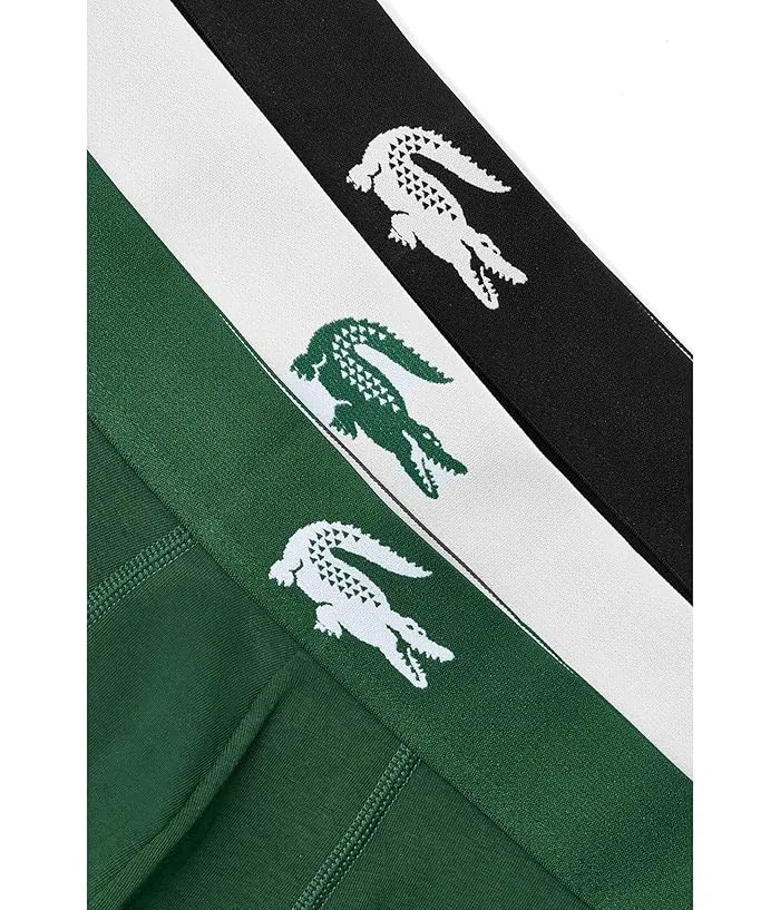 Трусы 3-Pack Stretch Jersey Lacoste, White/Green/Black — фото 3