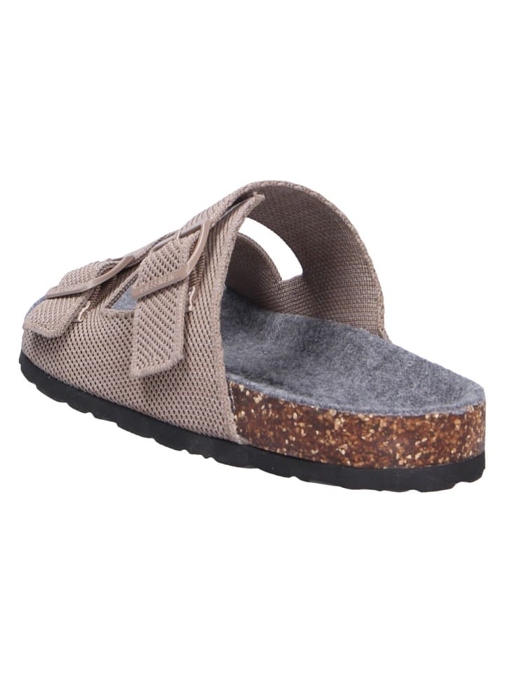 Сандалии MERINO SLIDES с глубокой подошвой, бежевого цвета Giesswein — фото 3