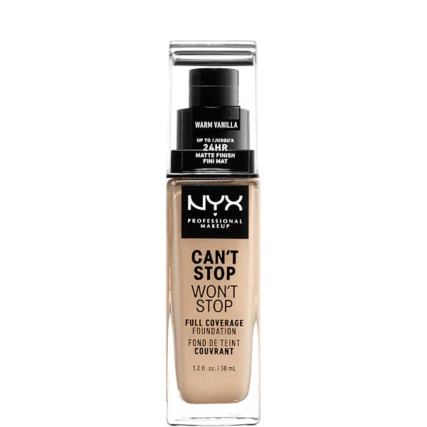 

Can’T stop не остановит 24-часовой тональный крем Nyx Professional Makeup, цвет warm vanilla