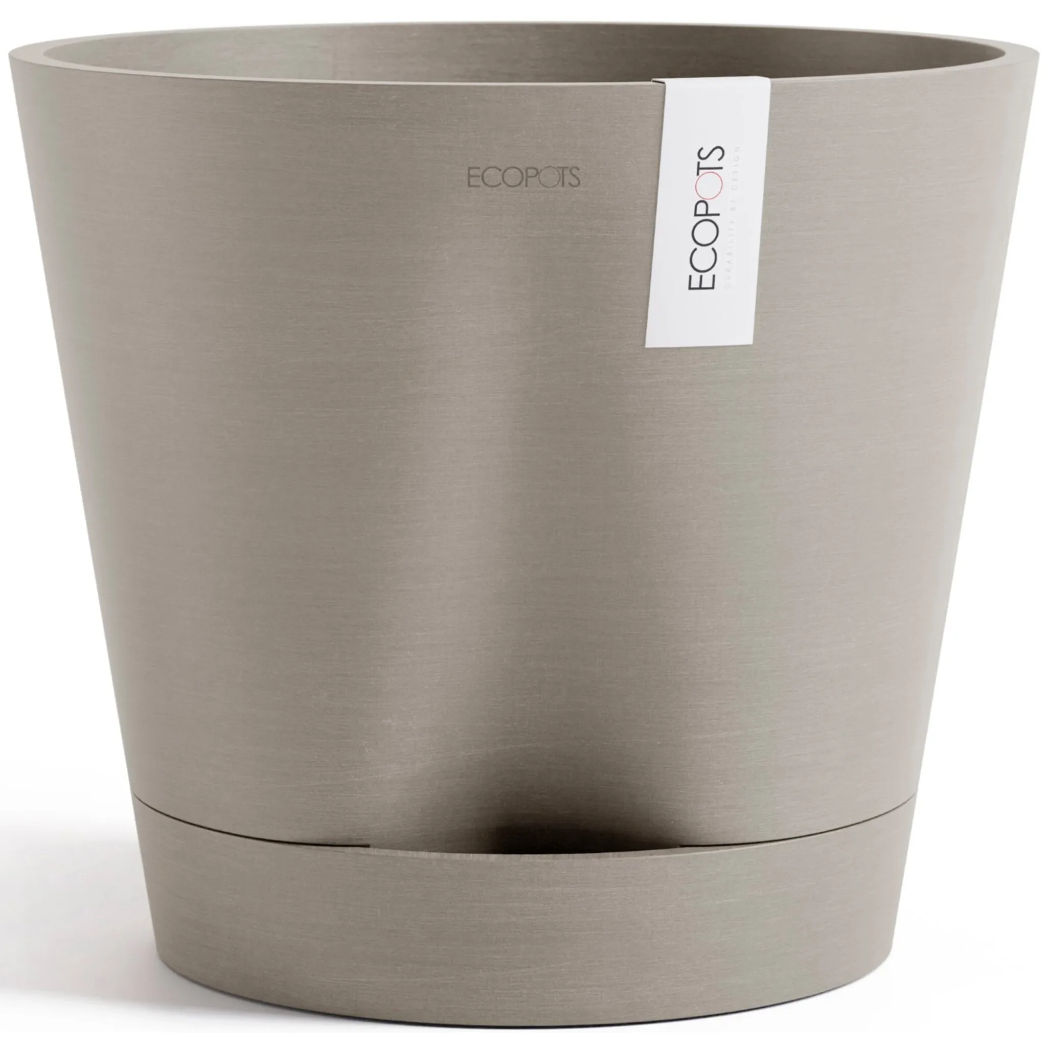 

Цветочный горшок ECOPOTS «Venice 2 30 Taupe», для использования в помещении, серо-коричневый