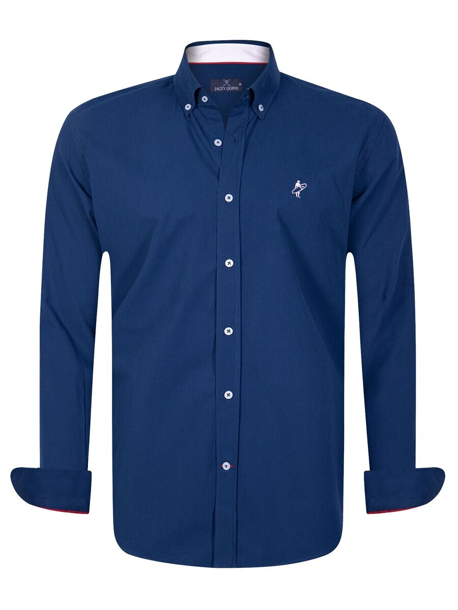 

Повседневная рубашка Jacey Quinn Regular fit Button Up Shirt, темно-синий