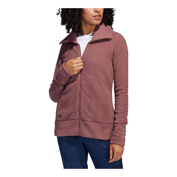 Куртка polar fleece jacket 'burgundy' Adidas, бургундия — фото 2