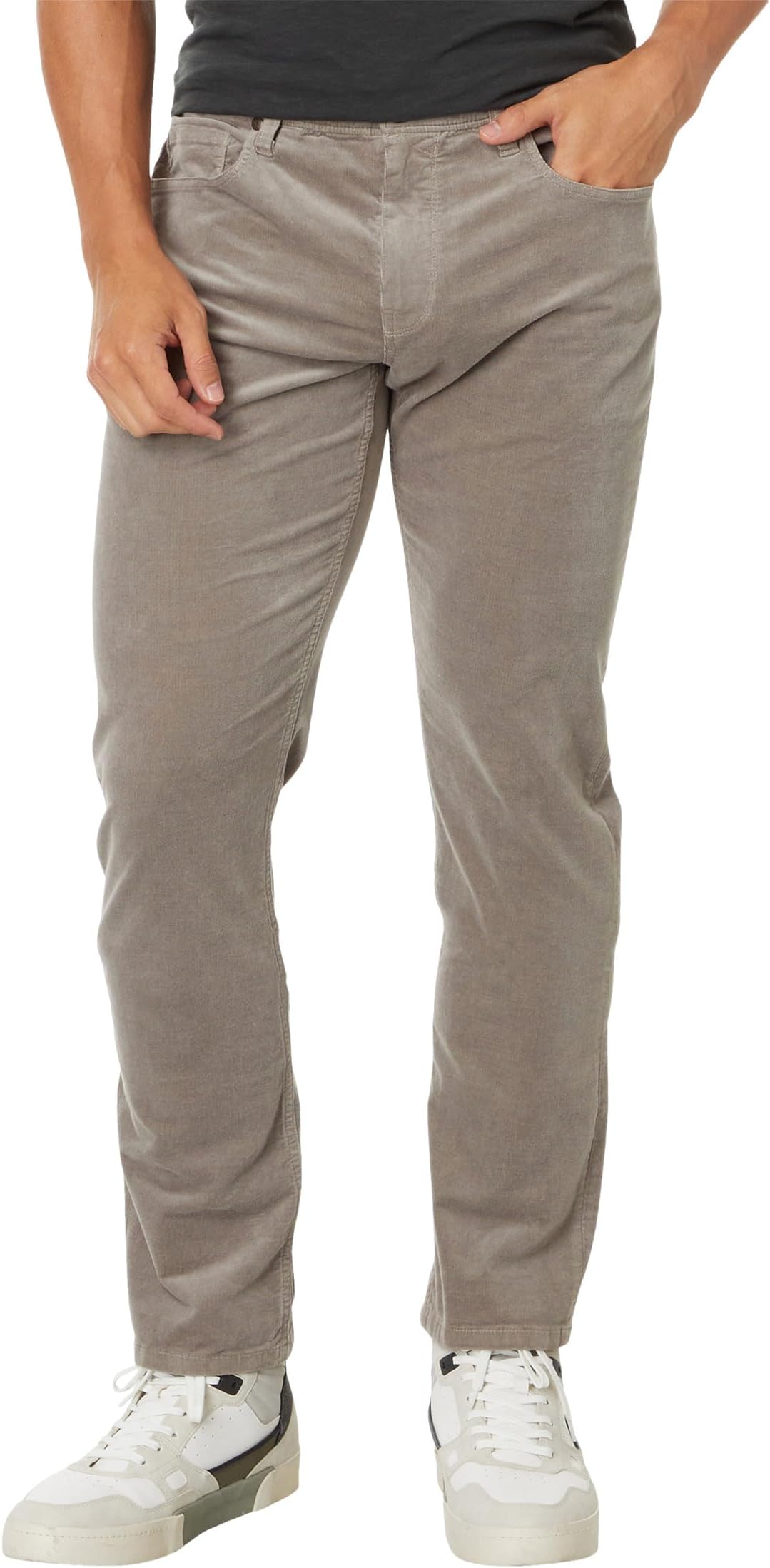 

Брюки Paige Ederal Slim Straight Fit Stretch Corduroy Pants, Silver Pearl