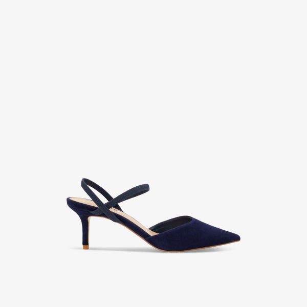 

Классические замшевые туфли с открытой пяткой Dune, цвет navy-suede