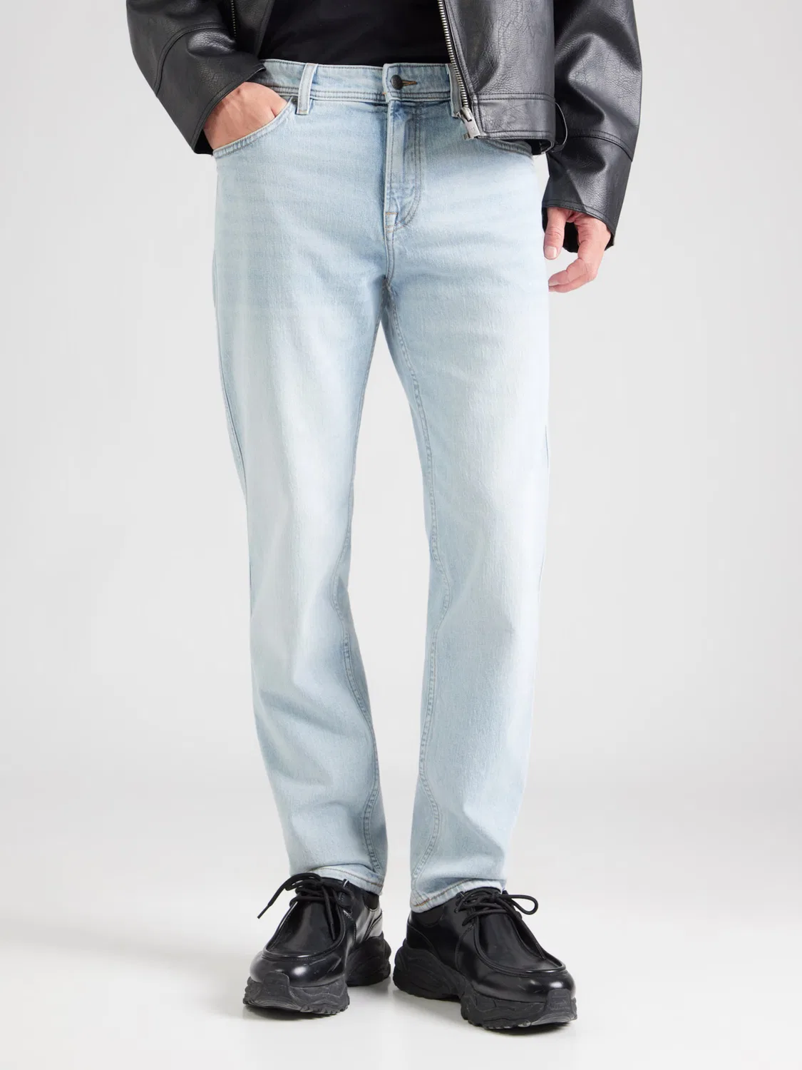 Джинсы Boss Regular Jeans RE.MAINE-1 синего цвета — фото 3