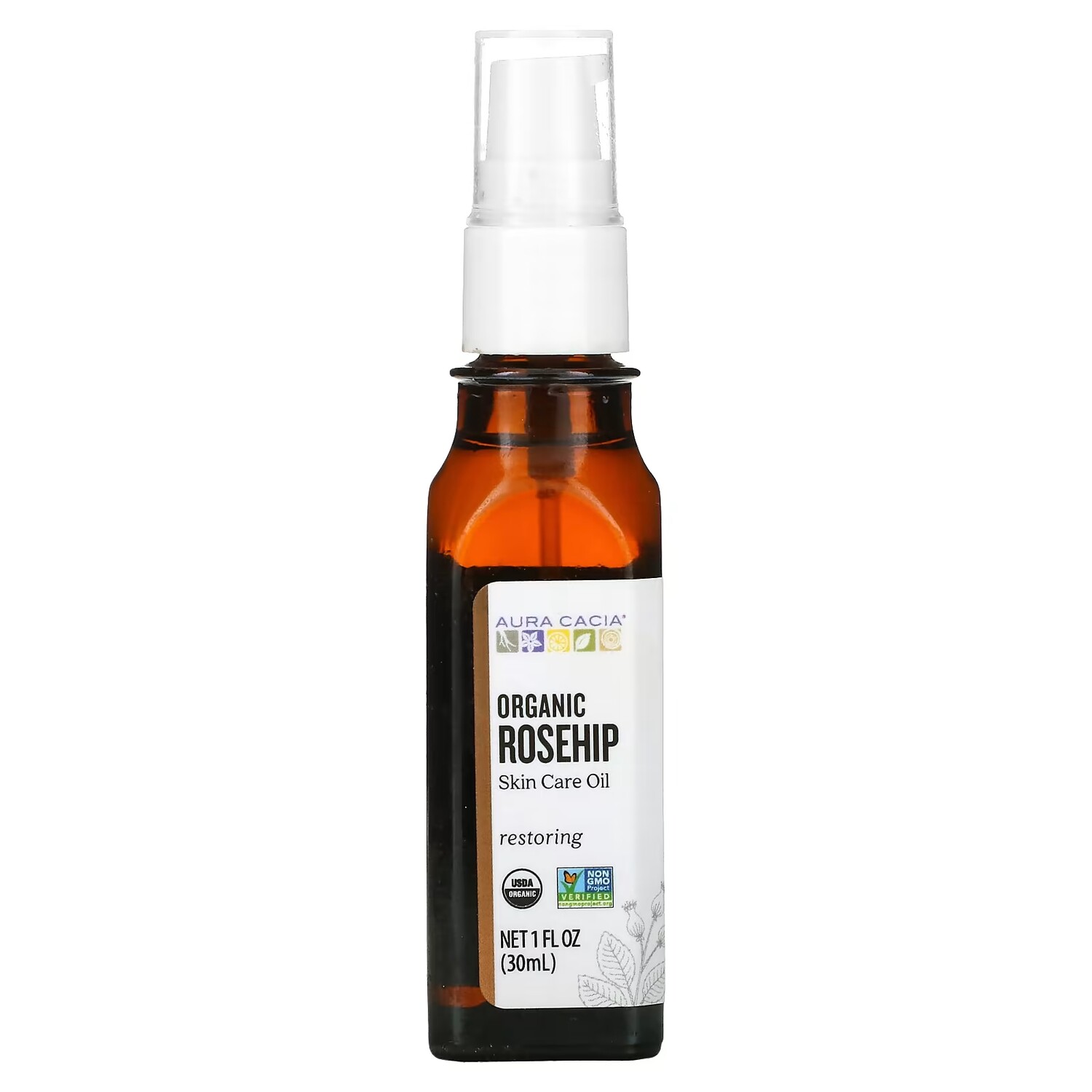 

Масло органическое для ухода за кожей Aura Cacia с шиповником, 30 мл