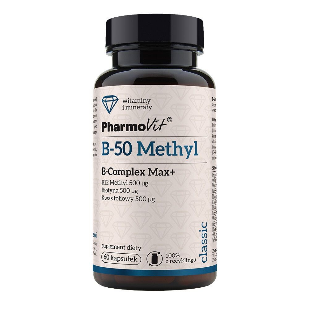 

Препарат с витамином B1, B6 и B12 Pharmovit B-50 Methyl B-Complex Max+, 60 шт