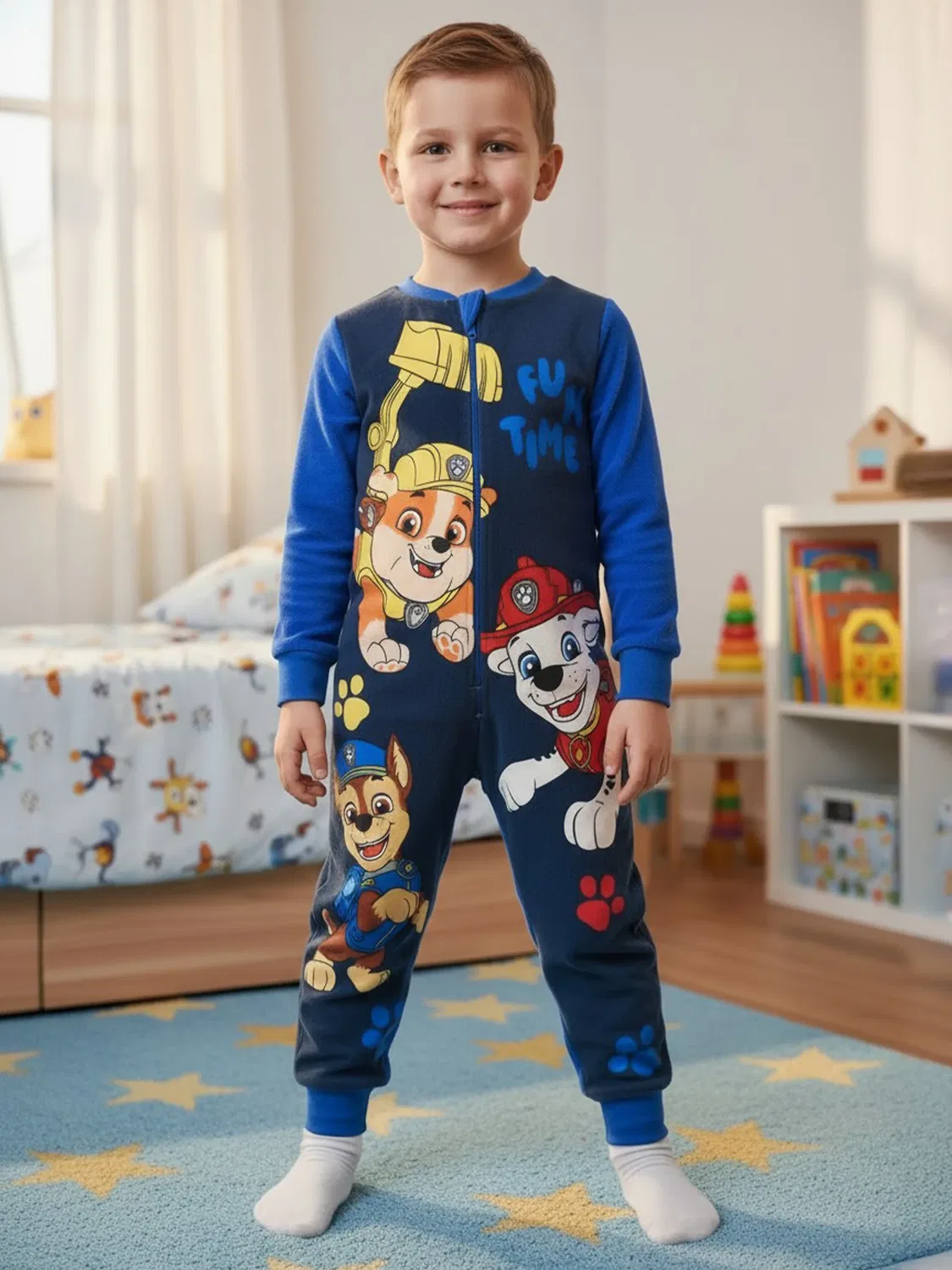 Комбинезон флисовый Paw Patrol, синий — фото 3