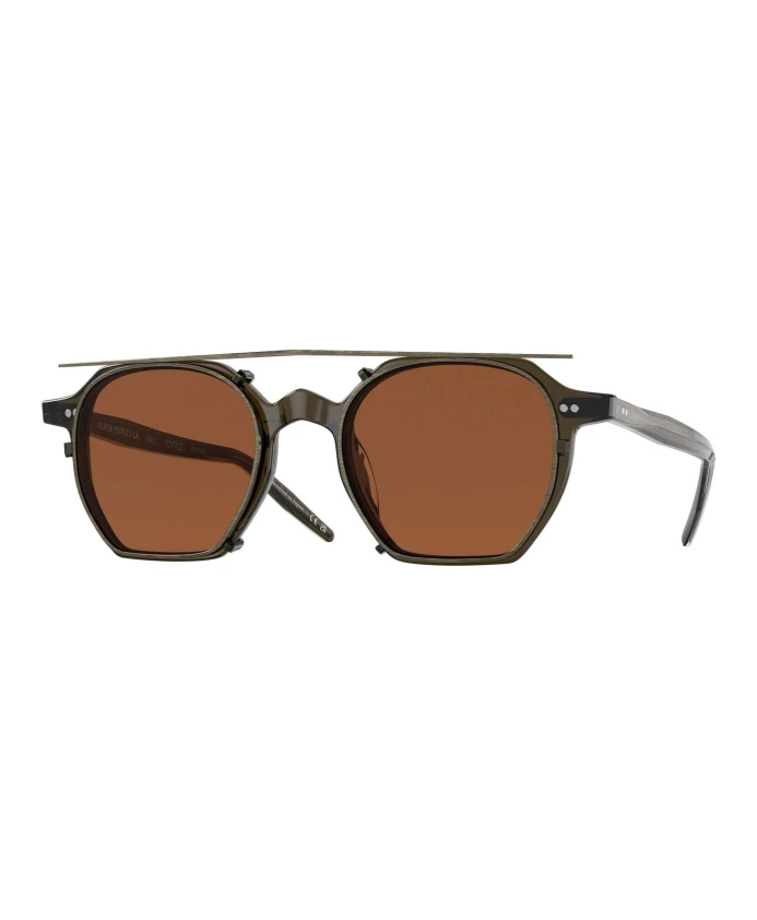 

Солнцезащитные очки G ponti бронза в стиле милитари Oliver Peoples, черный