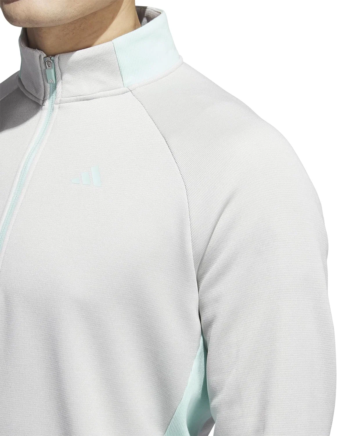 Толстовка Adidas Men's DWR с молнией на четверть, серый — фото 4