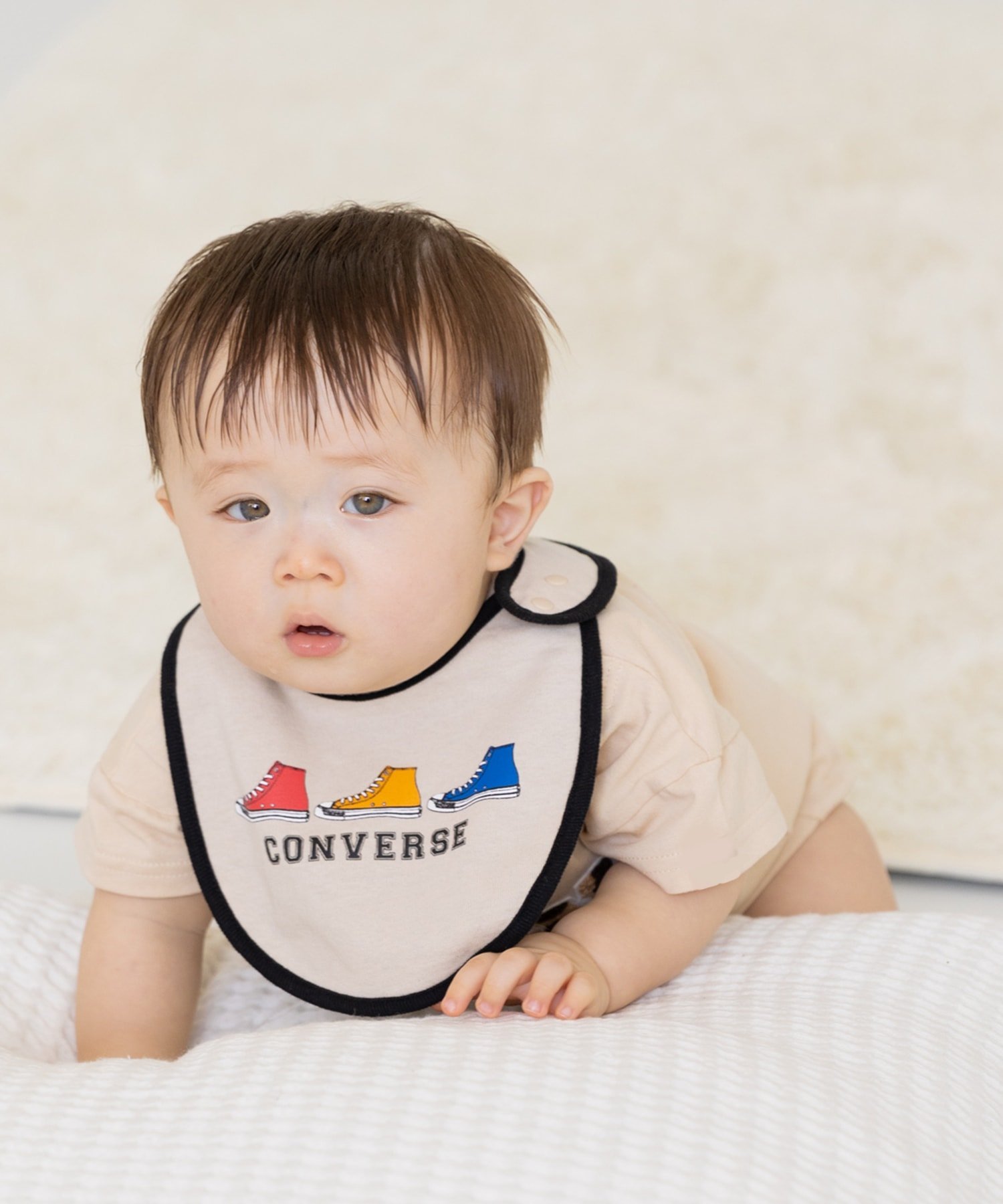 Комплект из двух предметов: комбинезон Converse и нагрудник. Chil2, Black x Cream — фото 4