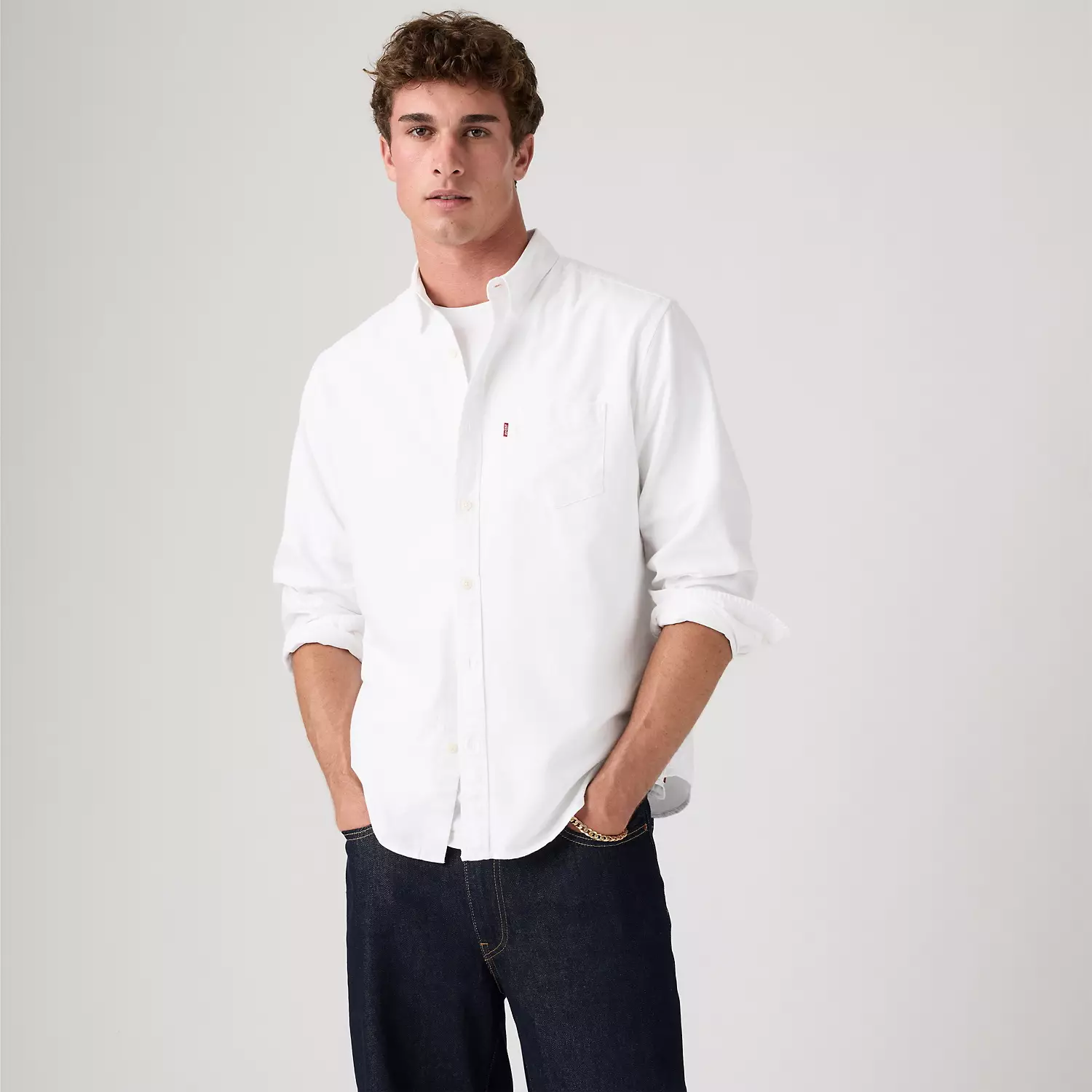 

Классическая рубашка стандартного кроя с одним карманом Levi's, белый