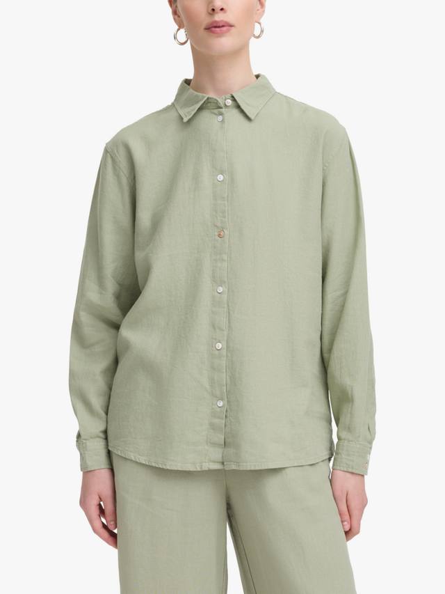 

Футболка Ihlinno из льняной смеси ICHI, Tea