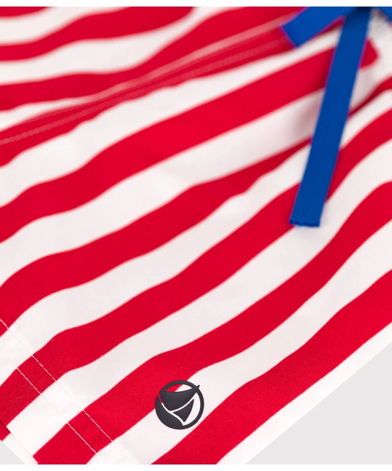 Плавки детские полосатые, бренд неизвестен, цвет белый с красным — фото 3