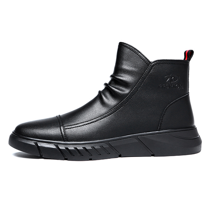

YEDANI Короткие полусапоги мартин мужские черные однослойные, цвет Black Single Layer Shoes