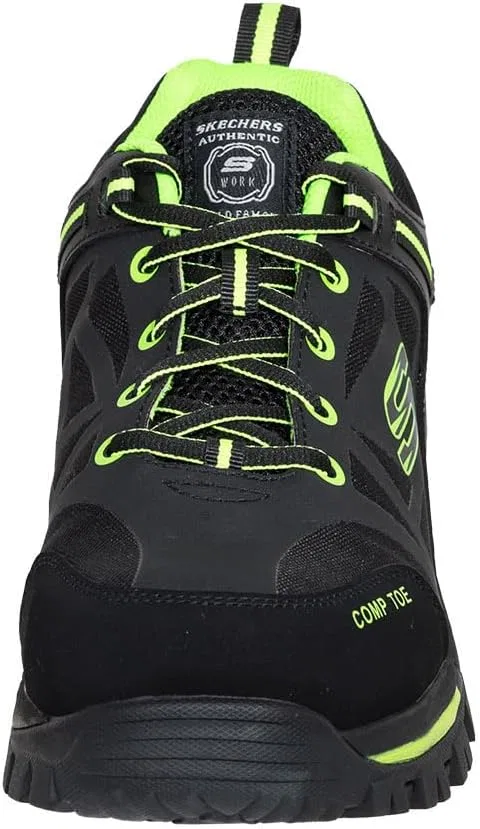 Мужские ботинки Skechers Gatlon StrigaxBau, Black Lime Leather Synthetic Textile — фото 3