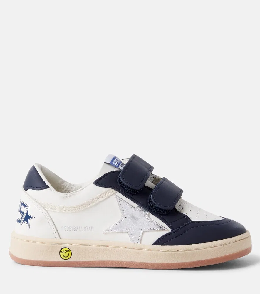 Кожаные кроссовки Ball Star Golden Goose Kids, белый — фото 3