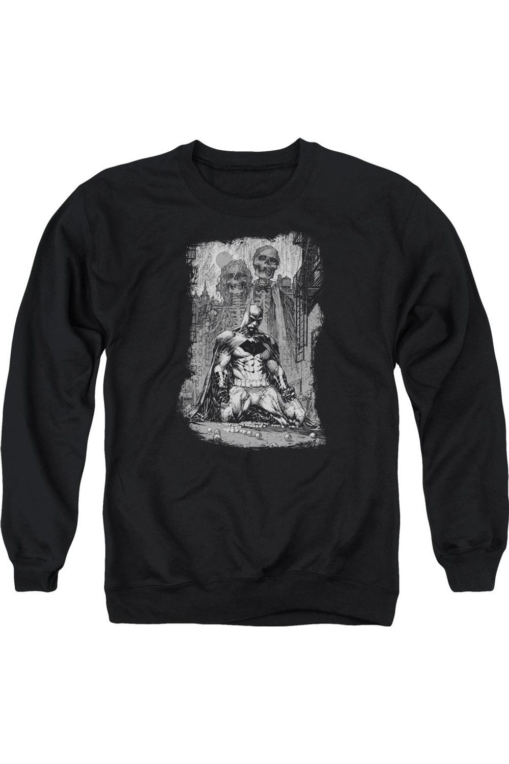 

Толстовка Batman Sketchy Shadows для взрослых с круглым вырезом Gildan, черный