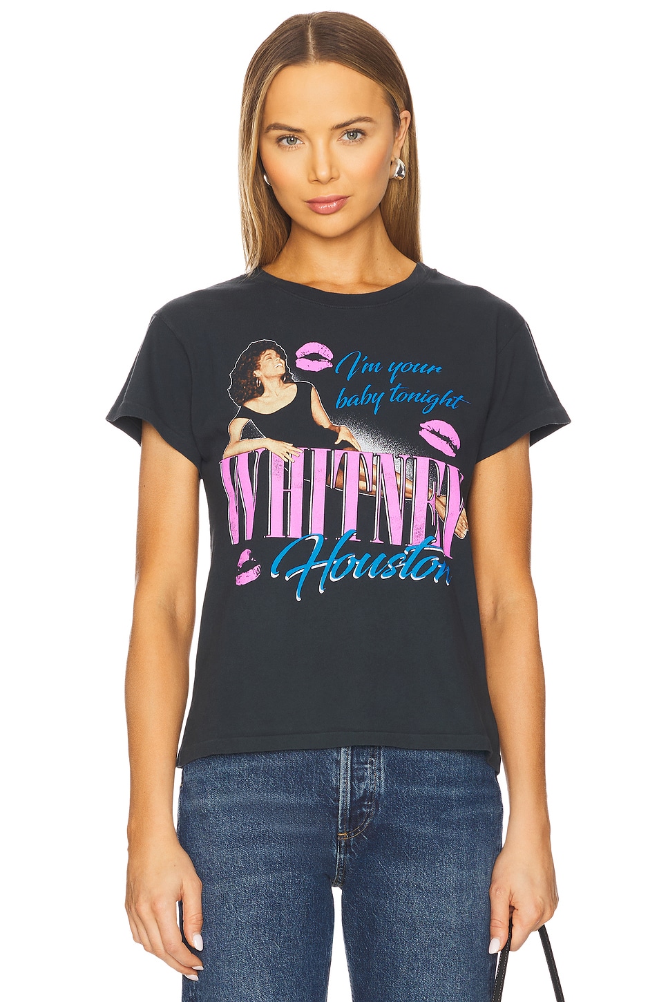 

Футболка с турне Уитни Хьюстон "Your Baby Tonight" Daydreamer, vintage black