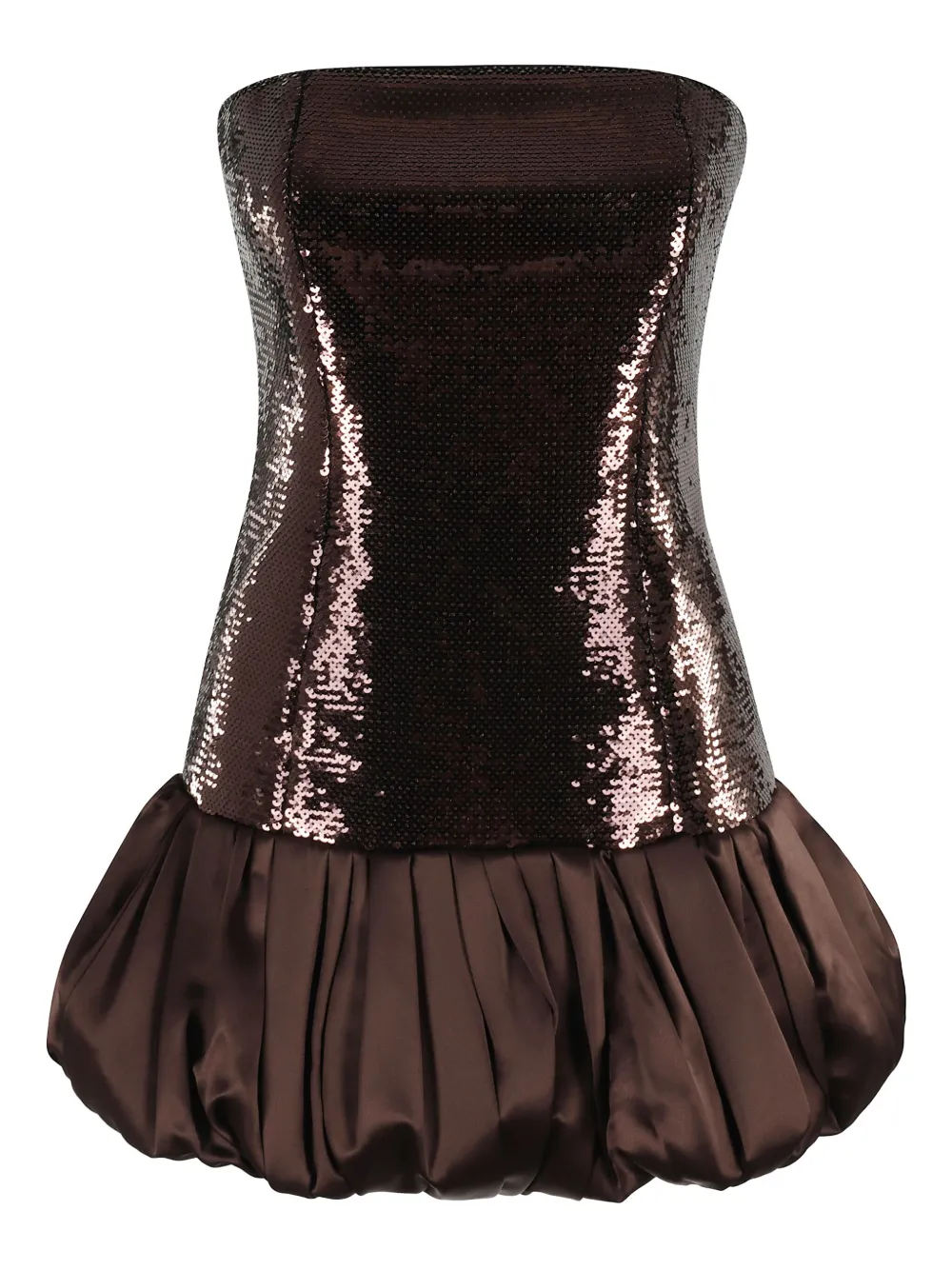 

Платье-баллон с пайетками Retrofete, коричневый