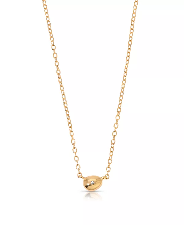 

Ожерелье с подвеской из полированной изящной гальки Ettika, gold