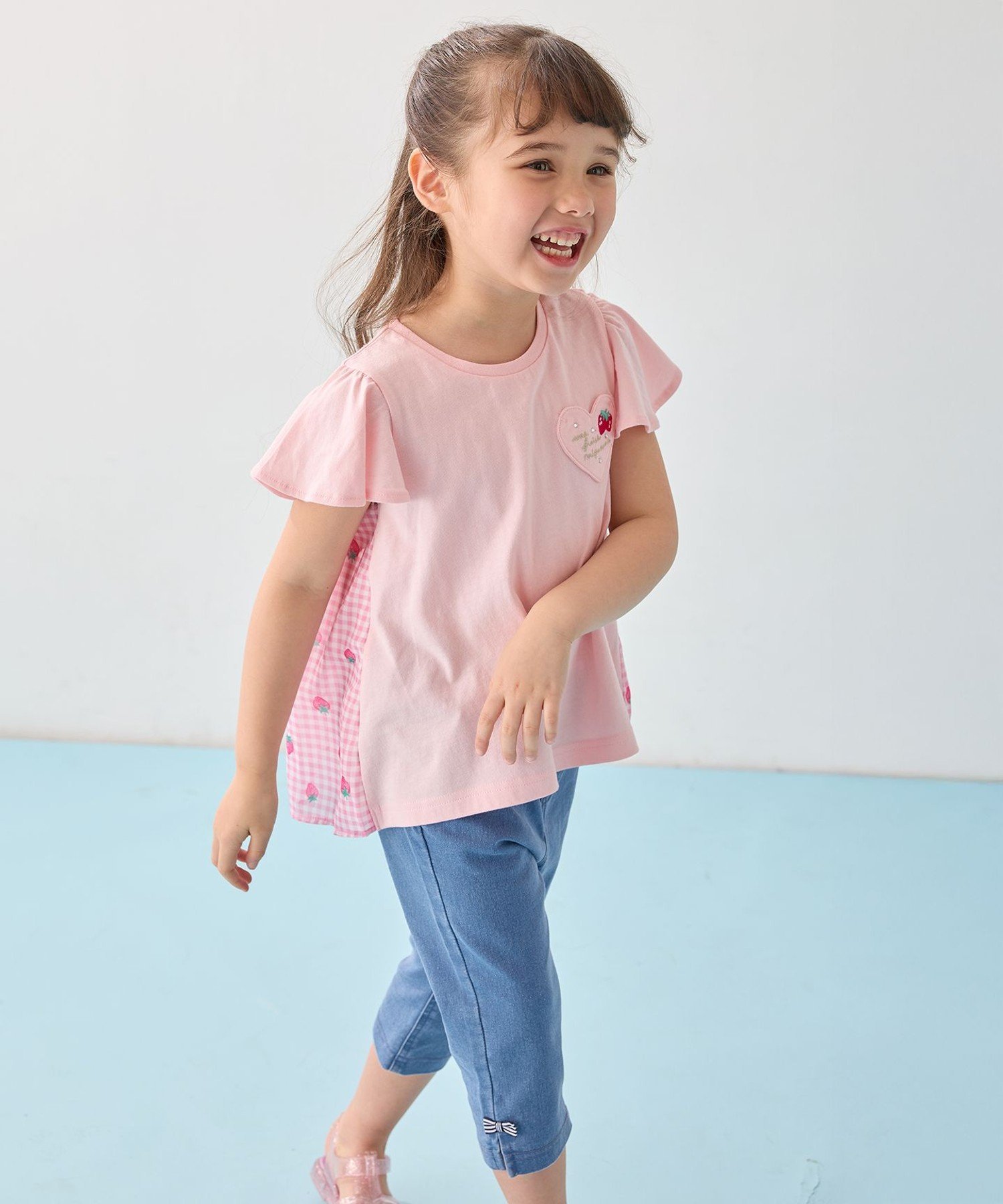 Развевающаяся на ветру футболка без спины ANY KIDS, Pink [012] — фото 4