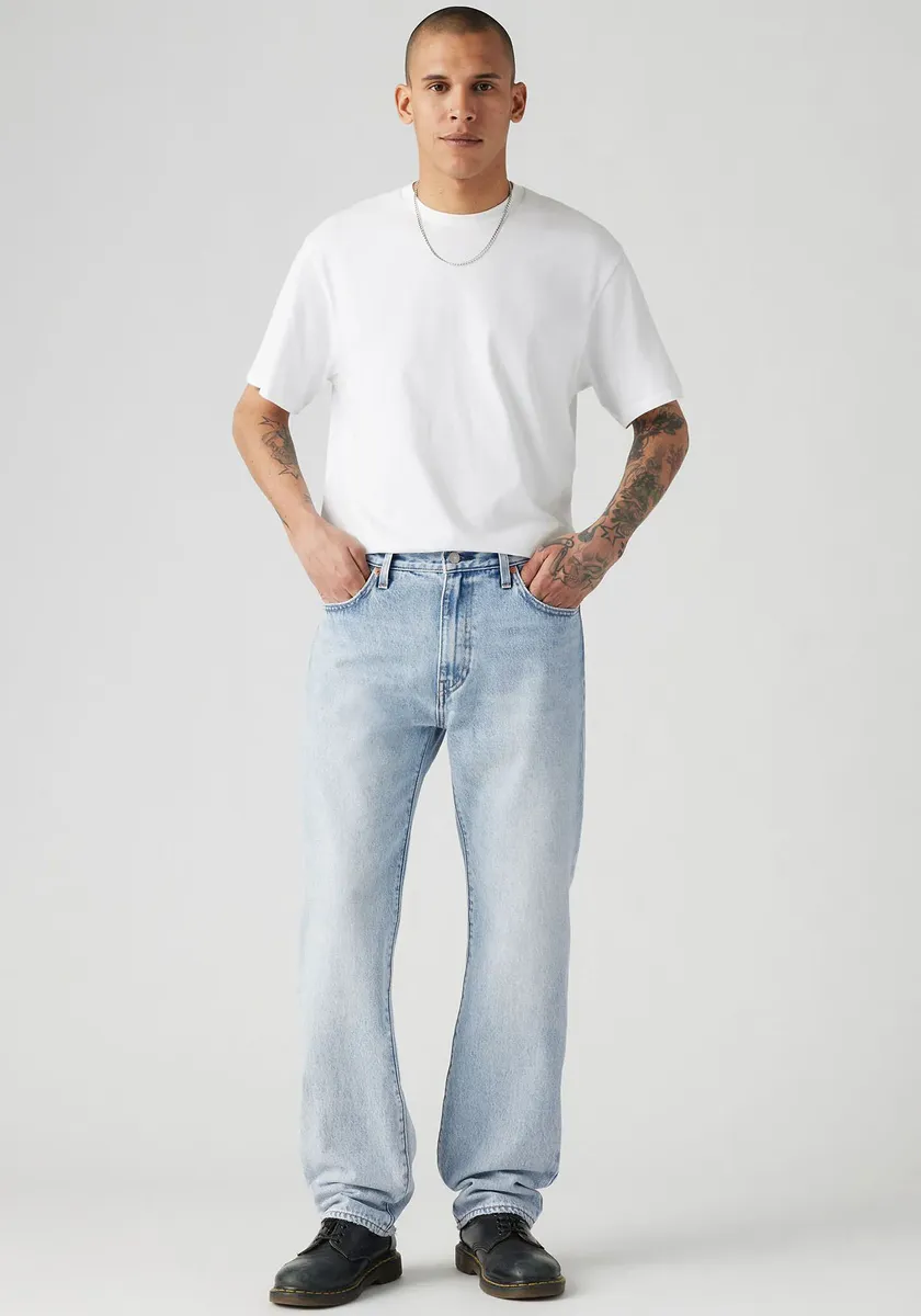 Джинсы с 5 карманами Levi's "555 RELAXED STRAIGHT", цвет Baby Blue Essentials — фото 2