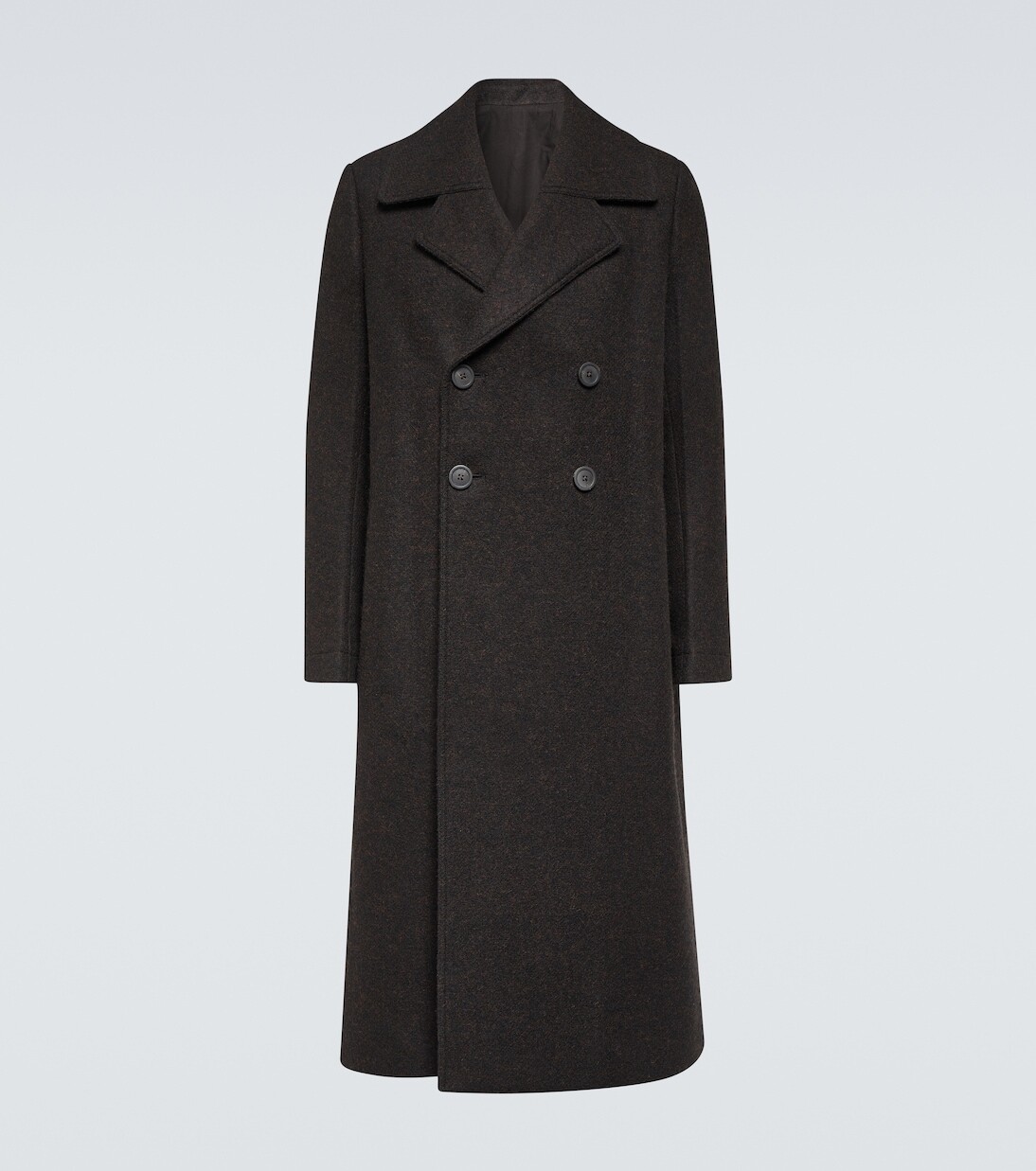 

Двубортное шерстяное пальто new bell Rick Owens, коричневый