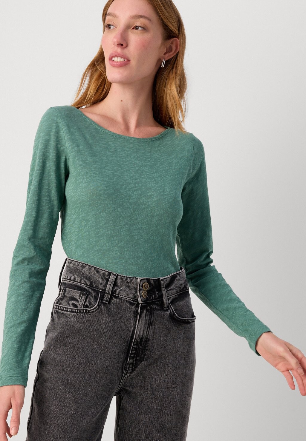 

Топ с длинными рукавами LONG SLEEVE BOAT NECK Marc O'Polo, зеленый