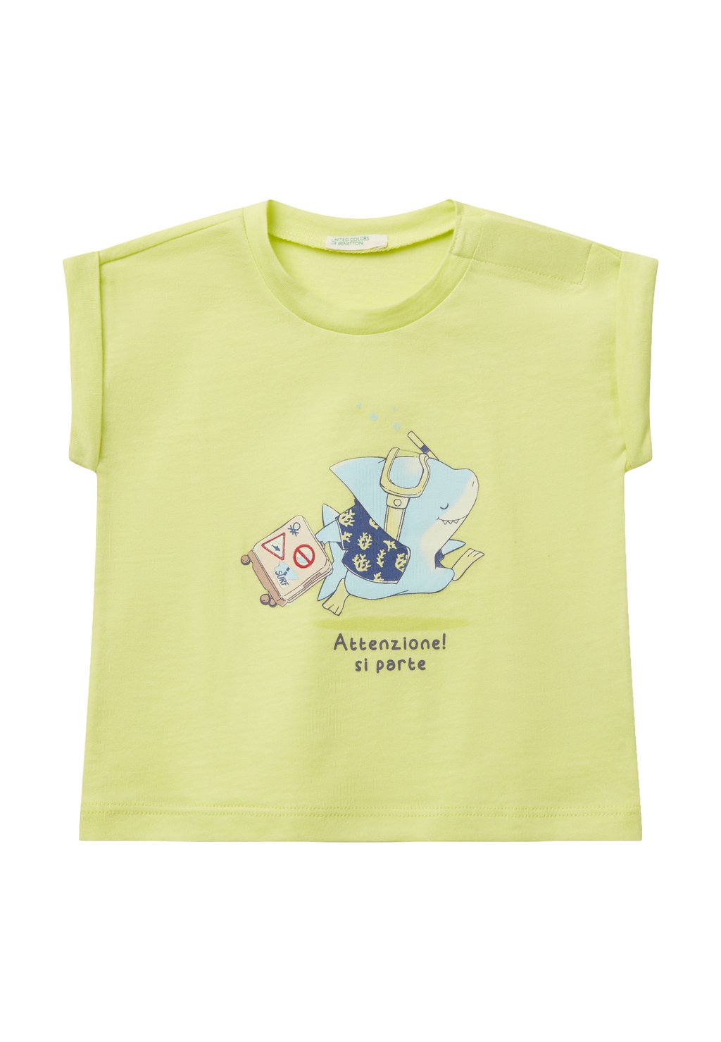 

Футболка с принтом SHORT SLEEVE WITH PRINT United Colors of Benetton, желтый