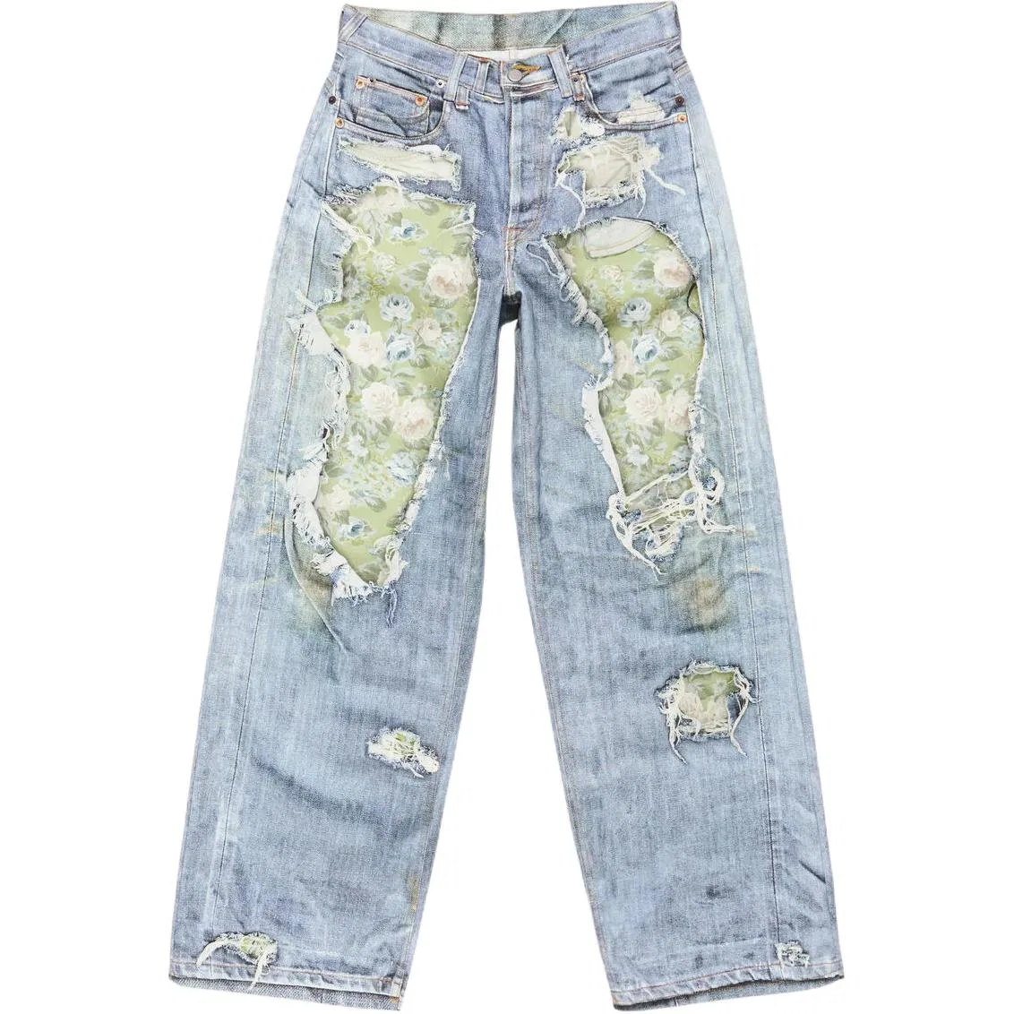Джинсы Midsummer Capsule Collection SS26 Acne Studios сине-зеленые