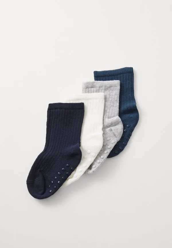 Однотонные унисекс высокие носки (4 шт.) Lindex, Dark Blue