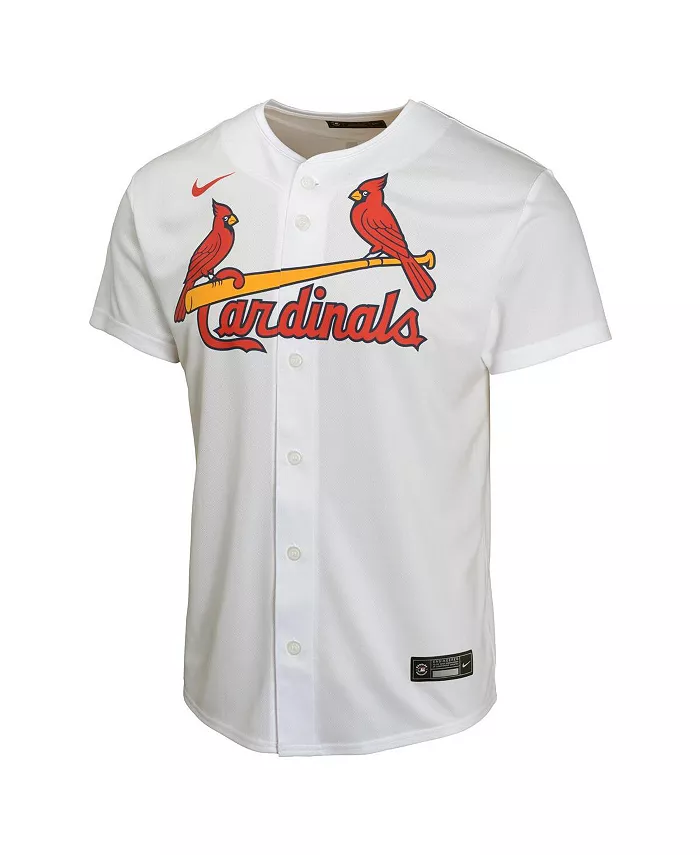 Белая домашняя игровая футболка St. Louis Cardinals для больших мальчиков и девочек Lars Nootbaar Nike — фото 3