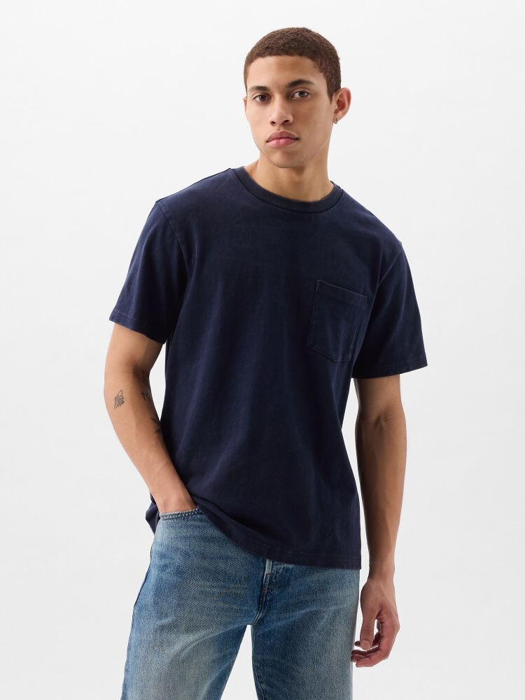 

Футболка из плотного хлопка Gap, синий