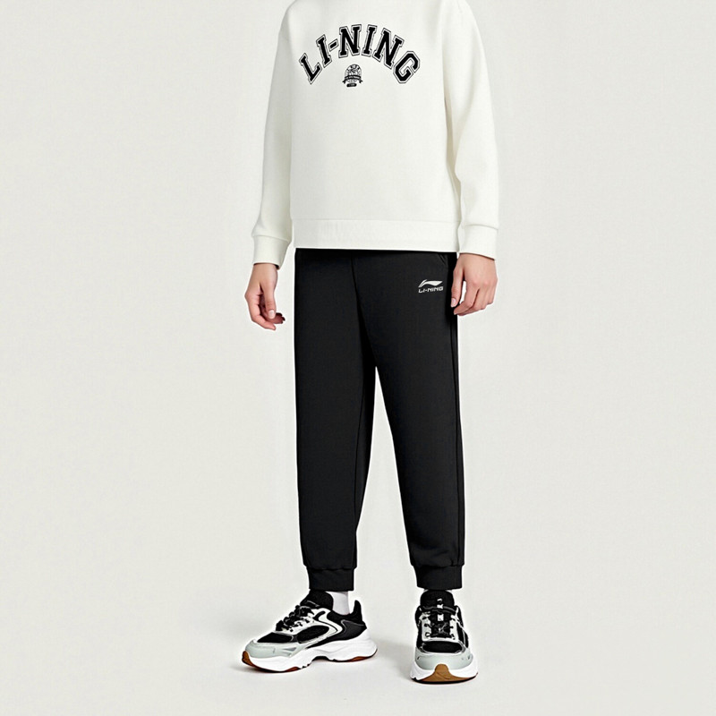 Детские спортивные штаны Li Ning, средний размер, черный (fleece-lined) — фото 4