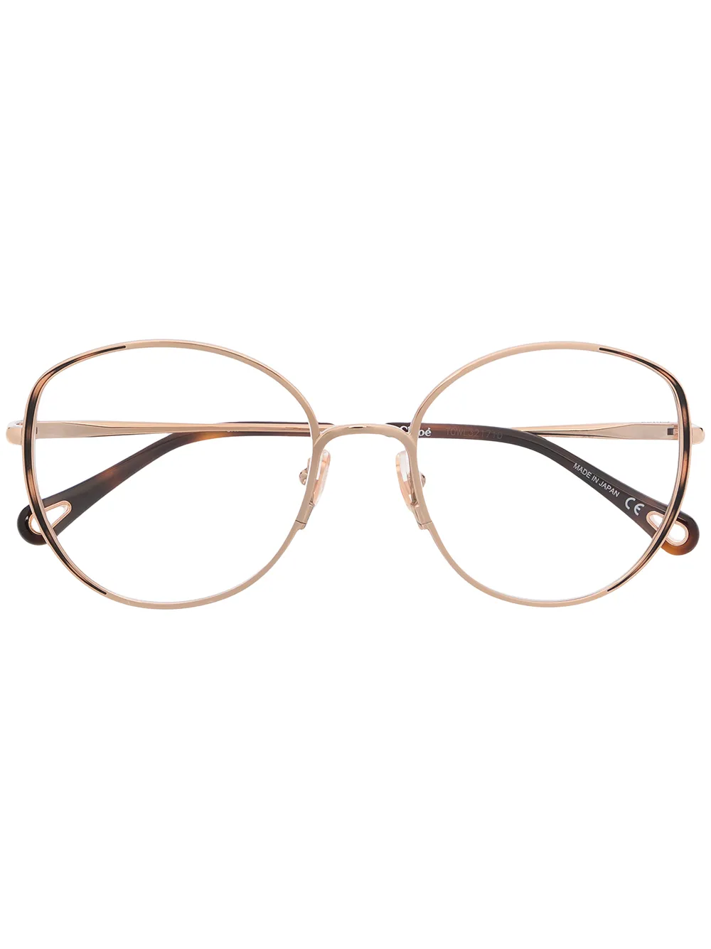 

Очки в круглой оправе Chloé Eyewear, золотой