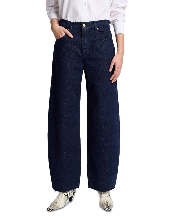 

Джинсы Barrel с высокой посадкой 7 For All Mankind Bonnie в цвете Bella, синий