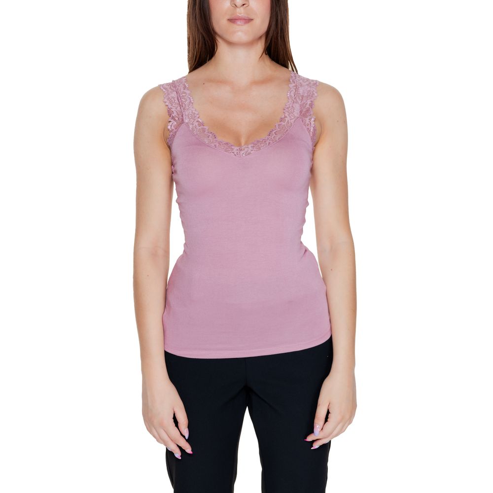 

Розовые вискозные топ и футболка Vero Moda