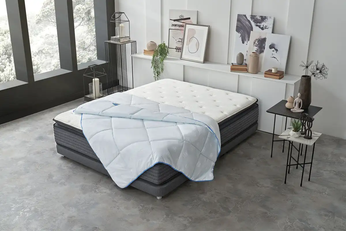 

Yatas Bedding Одеяло из синтетического волокна "Dacron Climarelle Cool", легкое, наполнитель полиэстер, чехол хлопок, (1 шт.), идеальное одеяло для лета 155х220 см, синий