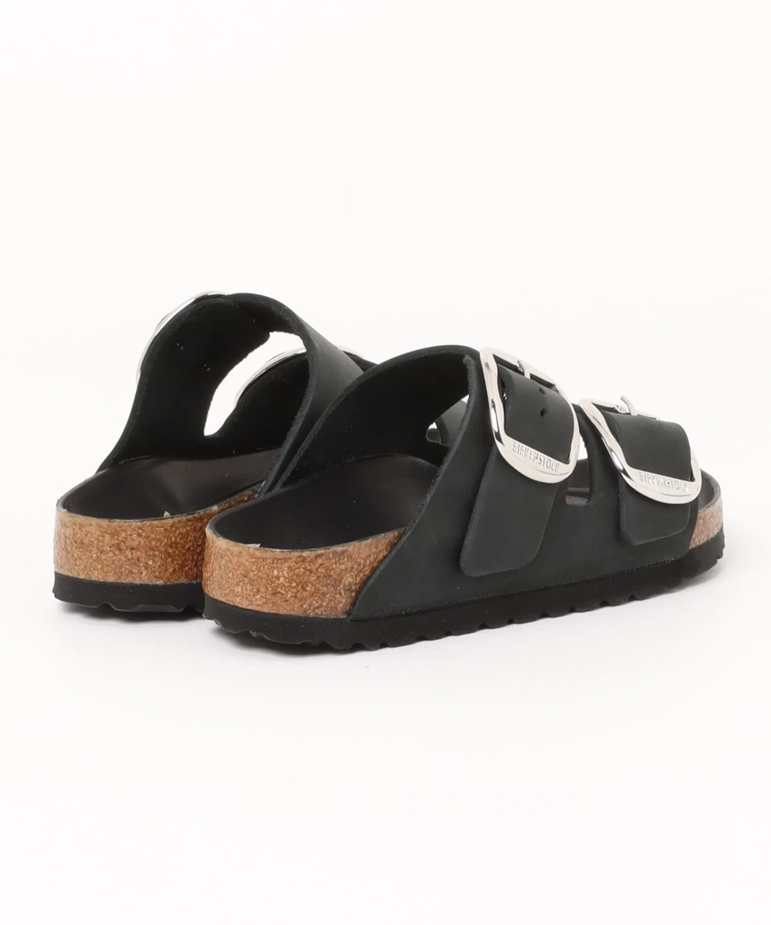Унисекс сандалии Birkenstock Arizona Big Buckle из натуральной кожи чёрные — фото 2
