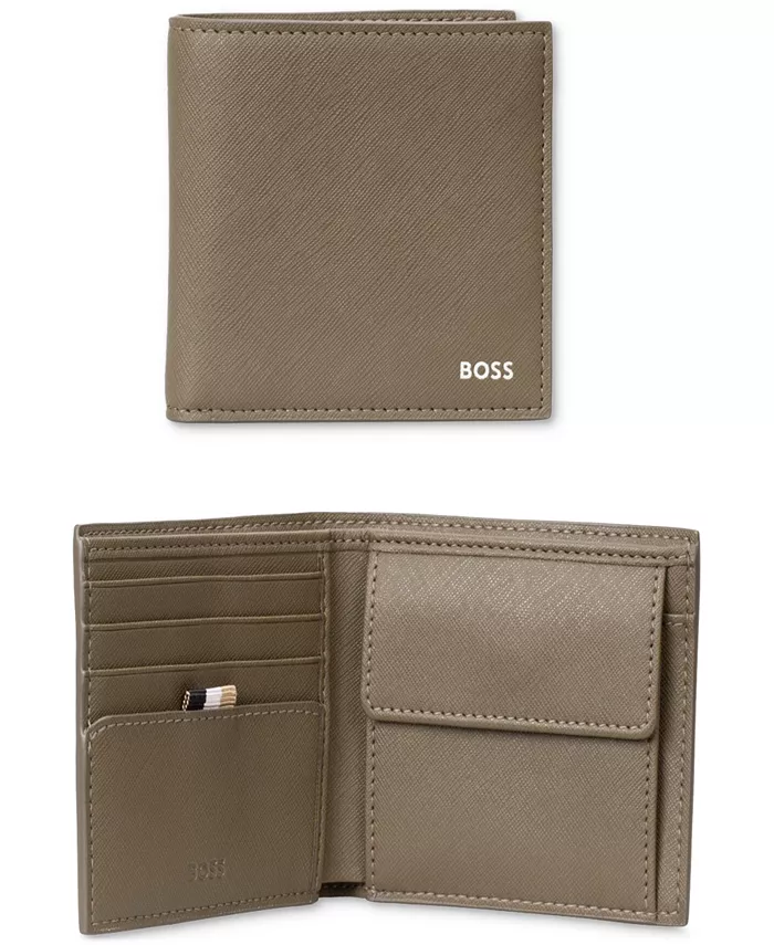 

Мужской кожаный кошелек Zair Bifold Hugo Boss, зеленый
