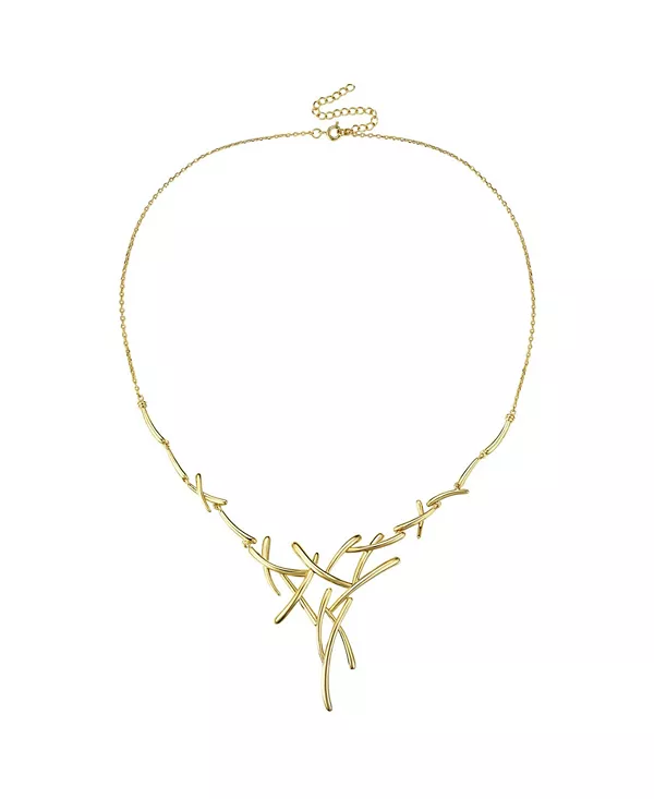 

Современное эффектное ожерелье с позолоченными палочками 14 карат Rachel Glauber, gold