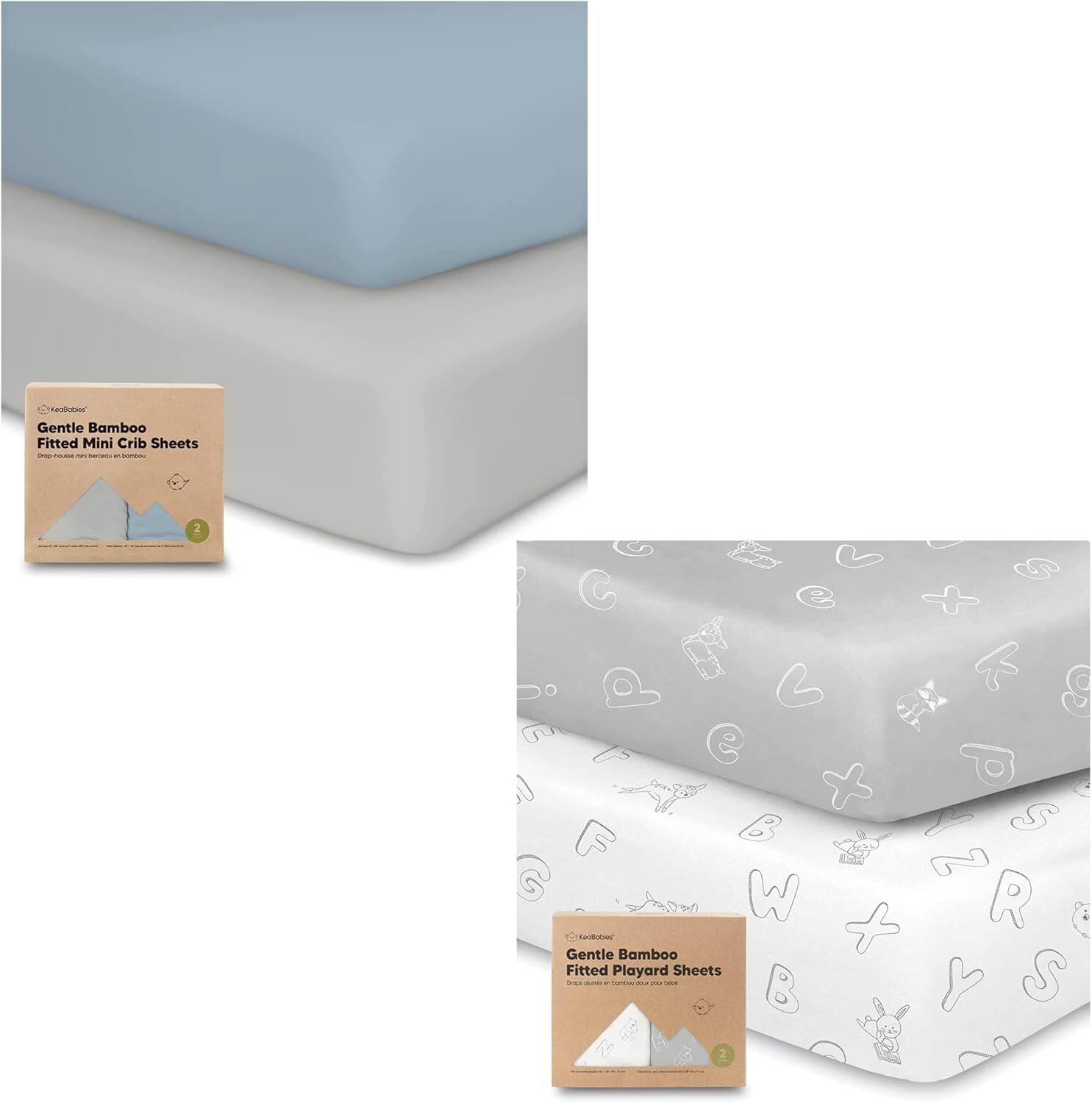 

Kea 2-Pack мини-простыней для детской кроватки KeaBabies
