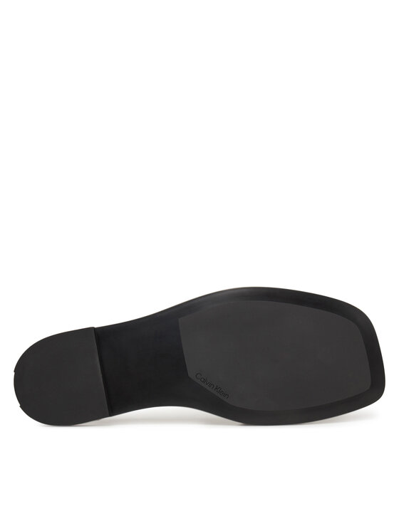 Мюли Flat Slide W/Ck Hw Big - Lth HW0HW02482 Calvin Klein, коричневый — фото 4
